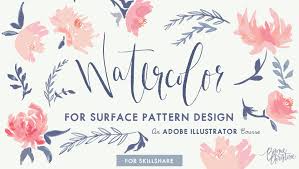Can i create a watercolor effect? Watercolor For Surface Pattern Design Working With Adobe Illustrator Bonnie Christine Skillshare