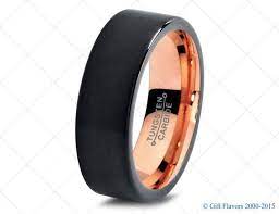 Black Tungsten Ring Rose Gold Wedding Band Ring Tungsten Carbide 7mm 18k Tungsten Ring Man Wedding Ba Blue Tungsten Ring Tungsten Mens Rings Mens Wedding Bands