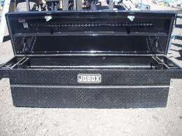 Universal double doors top mount tool box by jobox®. Jobox Black Diamond Plate Truck Tool Box