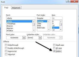 In this toturial learn about how to bold, how to italic ms word, how to underline, also learn about what is changing font size text. Hide Text And Show Hidden Text In Word