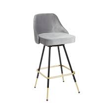 Silverwood Furniture Reimagined Victor Mid Century 24 In Adjustable Height Gray Swivel Bar Stool Cpfb1859c Swivel Bar Stools Bar Stools Mid Century Bar Stools