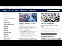 Live Non Filer Stimulus Payment Claim Youtube