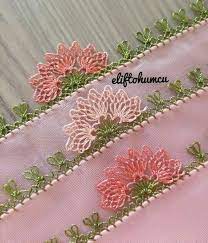 Birbirinden Farkli 35 Yesil Pembe Igne Oyasi Modelleri Tig Isleri Oya Ornekleri Boncuklu Desenler