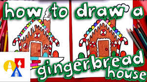 How To Draw A Gingerbread House Youtube A rustic christmas gingerbread house made using nuts! how to draw a gingerbread house
