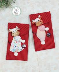 牛小娃紅包袋 手機 存摺 眼鏡收納小袋 布遊仙境手作雜貨 pinkoi christmas stockings holiday decor handmade