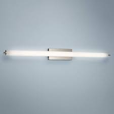 11143niled (brushed nickel) this led, 36 inch linear fixture is understated and clean, perfect for a bathroom space, or as a wall sconce. Pin On Lighting