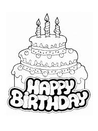 Birthday Cake Coloring Pages Birthday Cake Is A Cake Given To Someone On His Bi Happy Birthday Printable Happy Birthday Coloring Pages Birthday Coloring Pages