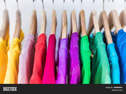 First, separate your clothes into three piles: Fashion Clothes On Image Photo Free Trial Bigstock