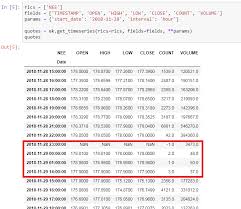 How To Exclude Pre And Post Market Qoutes In Get_timeseries