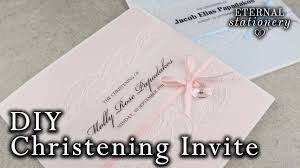 Having each guest sign the mat would make it an extra special memory of the day. How To Make A Cute Christening Baptism Invitation Card With Swarovski Elements Diy Invitations Youtube