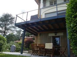 Balcon Sur Structure Acier Laque Et Terrasse En Bois Balkon Bauen Balkon Treppe Aussen