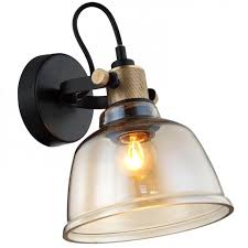 Free delivery on orders over £39. Tiny Amber Glass Wall Lamp Linz Kosilight Uk