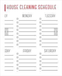 house cleaning schedule 16 free word pdf psd documents