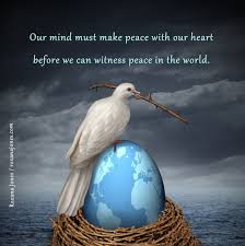 Inspirational Quote Inner Peace Is Reflected As World Peace World Peace Quotes World Peace Day World Peace