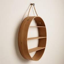 Natural Round Wood Wall Shelf Wood Wall Shelf Wall Shelves Circle Wall Shelf