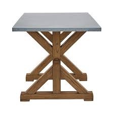 Check spelling or type a new query. Tatum Zinc Wood Trestle Dining Table