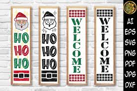 Celebrate christmas with this gorgeous word art. Christmas Vertical Porch Sign Svg Graphic By V Design Creator Creative Fabrica