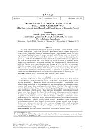 Meriak muka air kolam jiwa dan dalam dadaku memerdu lagu menarik menari seluruh aku. Pdf Ekspresi Amir Hamzah Dan Chairil Anwar Dalam Puisi Puisi Percintaan The Expression Of Amir Hamzah And Chairil Anwar In Romantic Poetry