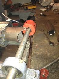 Tubing Notcher By Steinbruchsoldat Homemade Tubing Notcher Constructed From Surplus Steel Rod Pillow Bearings And A H Homemade Tube Tools Homemade Machine