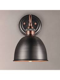 John Lewis Partners Baldwin Bathroom Wall Light Pewter Copper Wall Lights Bathroom Wall Lights Black Wall Lights