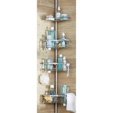 1.9 out of 5 stars with 7 ratings. 4 Tier Rust Resistant Contoured Tension Pole Shower Caddy 60 In To 108 In Satin Nickel Walmart Com In 2021 Corner Shower Caddy Bathroom Shower Organization Shower Caddy