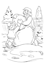 coloriage hiver bonhomme de neige l&#x00027;artiste imprimable