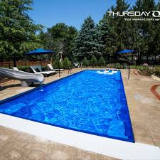 Maya Colored Fiberglass Pools By Thursday Pools Fiberglass Pools Backyard Pool Designs Pool Colors