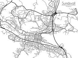 Detaljerad karta över sverige med kartor över städer, byar, landsbygd, vägar och motorvägar, tillsammans med beräknade avstånd och körsträcka. Sundsvall Karta Cdon