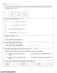 Solve and graph the solution set the answer above can be written in an equivalent form, where smaller numbers lie to. Graphing Inequalities Practice Worksheet
