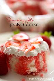 Strawberry Jello Poke Cake Chef In Training Recipe Strawberry Recipes Desserts Poke Cake Recipes