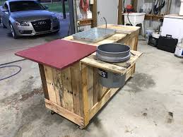 Pallet Wood Fish Cleaning Table Fish Cleaning Table Fish Fillet Table Fish Cleaning Station