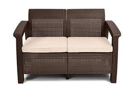 Black Friday Keter Corfu Love Seat All Weather Outdoor Patio Garden Furniture W Cushions Brown Bestmassage Patio He Outdoor Loveseat Patio Loveseat Love Seat
