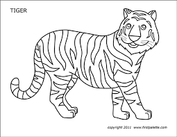 Tigers are the largest wild cats in the world. Tiger Free Printable Templates Coloring Pages Firstpalette Com