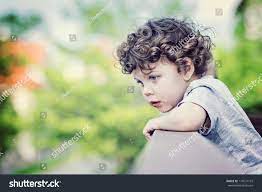 Baby Boy Curly Hair Looking Over Stock Photo Edit Now 170074163