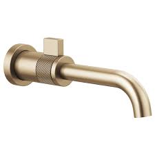 Intricate knurling and the articulating faucet display meticulous craftsmanship and elegant simplicity. Litze Single Handle Wall Mount Lavatory Faucet