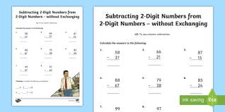 These two digit subtraction and regrouping worksheets have themes that include sharks mosaics ninjas and more to put an exciting spin on this important math practice. 2 Digit Subtraction Without Regrouping Sheet Year 3 Maths