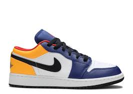 Air Jordan 1 Low Gs Royal Yellow Air Jordan 553560 123 White Track Red Deep Sapphire Blue Laser Orange Black In 2020 Royal Yellow Air Jordans Jordan 1 Low