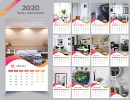 Wall Calendar 2020 Template Wall Calendar Design Wall Calendar Calendar Design