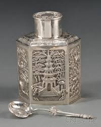 Get great deals on ebay! Chinese Export Silver Tea Caddy 2519b 893 Skinner Auctioneers