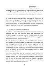 Stellungnahme für das gericht : Ruben Franzen Richter Am Amtsgericht Stellungnahme Zu Den