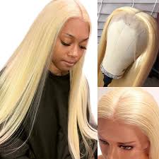 Today straight downdos, curls, knots and ponytails are in the tops of hair style trends. Amazon Com Long Straight Blonde Wig Human Hair 613 13x4 Frontal Lace Wigs For Women Real Natural Half Hand Tied Lace Wigs 24inch For Full Head No Tangle No Shedding Takes Color Well