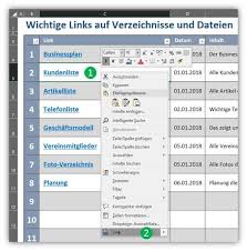 Navigation Mit Hyperlinks In Excel Excel Tipps Lernmotivation Lernen