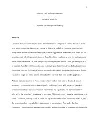 Pdf Damasio Self And Consciousness