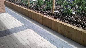 Vertical Oak Sleeper Retaining Walls Google Search Sleeper Retaining Wall Vertical Garden Landscaping Retaining Walls