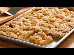 Bake a comforting, easy pudding with tinned peaches. Peach Slab Pie Pillsbury Recipe Youtube