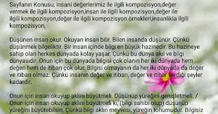 Insan Degeri Kompozisyon Yarismalari