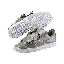 Featuring soft satin bow laces, a full patent leather upper and the signature puma basket silhouette, these special edition basket. Puma Basket Heart Patent 363073 01 Ab 34 99
