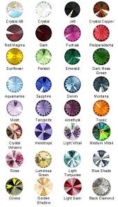 Swarovski Rivoli Color Chart Google Search Green