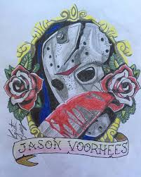 3d drawing of jason voorhees from friday the 13th film series. Jason Voorhees Drawing By Kristin Salley