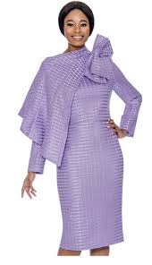 Terramina 7714 Li 2pc Lace Womens Sunday Dress With Cape